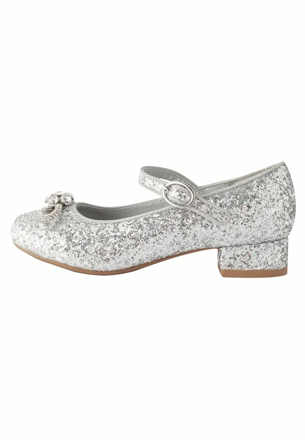 MARY JANE OCCASION HEEL - Riemchenballerina - silver glitter bow