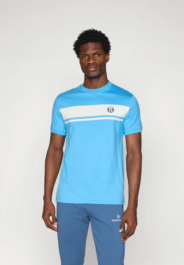 MASTER TEE - T-Shirt print - azure blue/gardenia