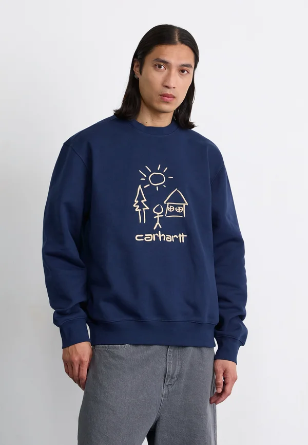 MASTERPIECE  - Sweatshirt - air force blue/dusty brown