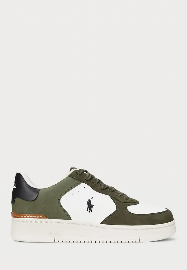 MASTERS COURT NUBUCK & LEATHER SNEAKER UNISEX - Sneaker low - deckwash white/tonal olive