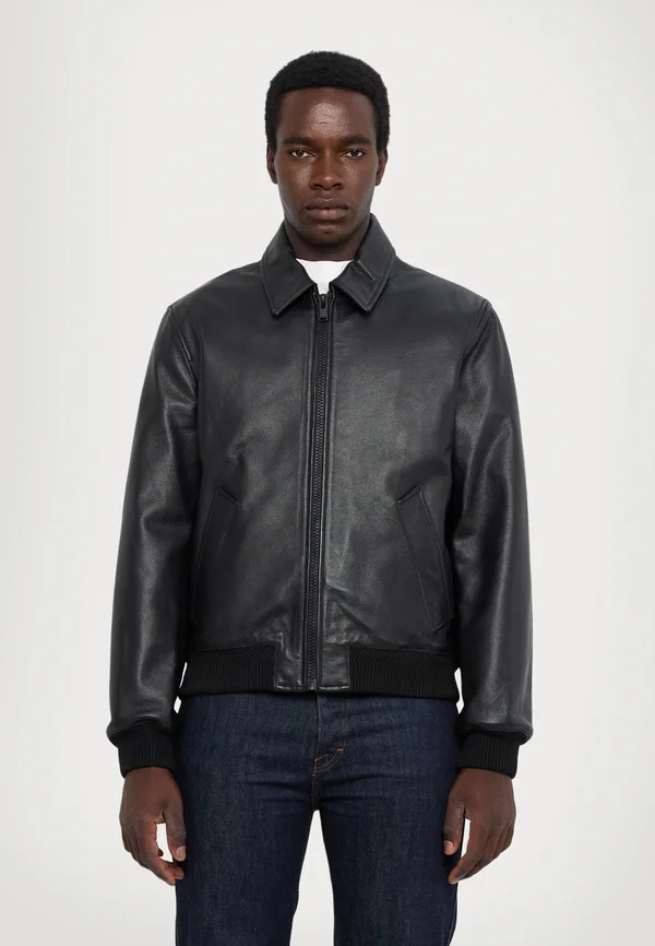 MATE GRAINED  - Lederjacke - noir