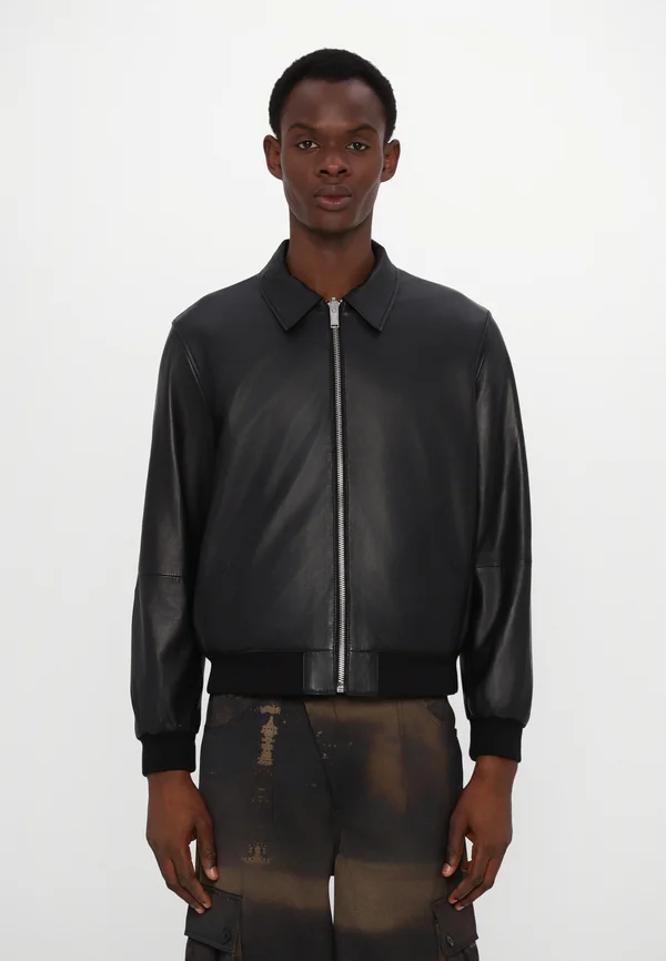MATE TECH - Lederjacke - noir