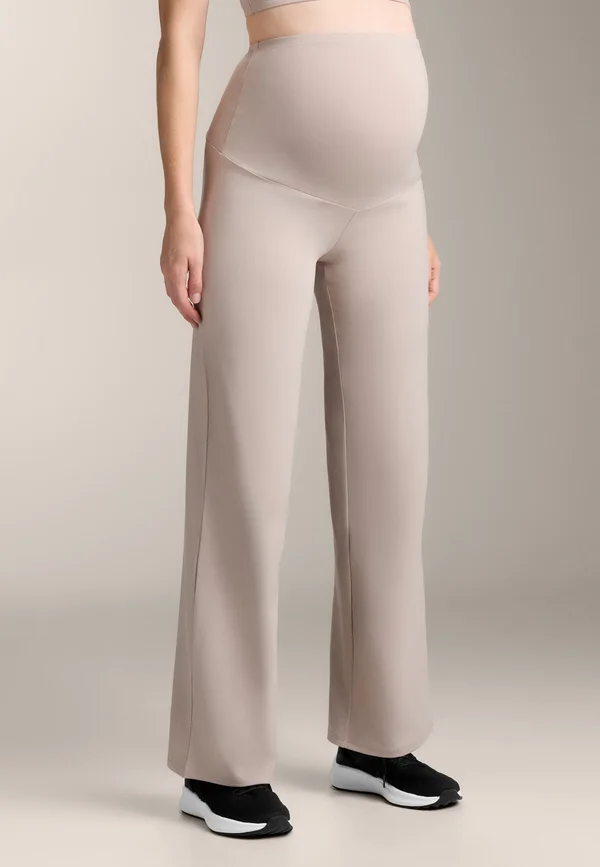 MATERNITY COMFORTLUX STRAIGHT-LEG - Stoffhose - mottled beige