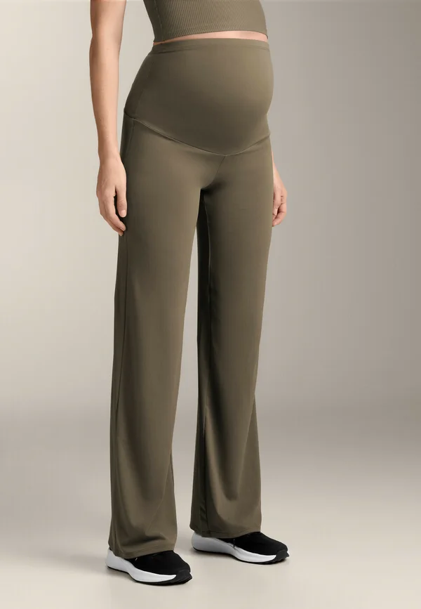 MATERNITY COMFORTLUX STRAIGHT-LEG - Stoffhose - mottled dark green