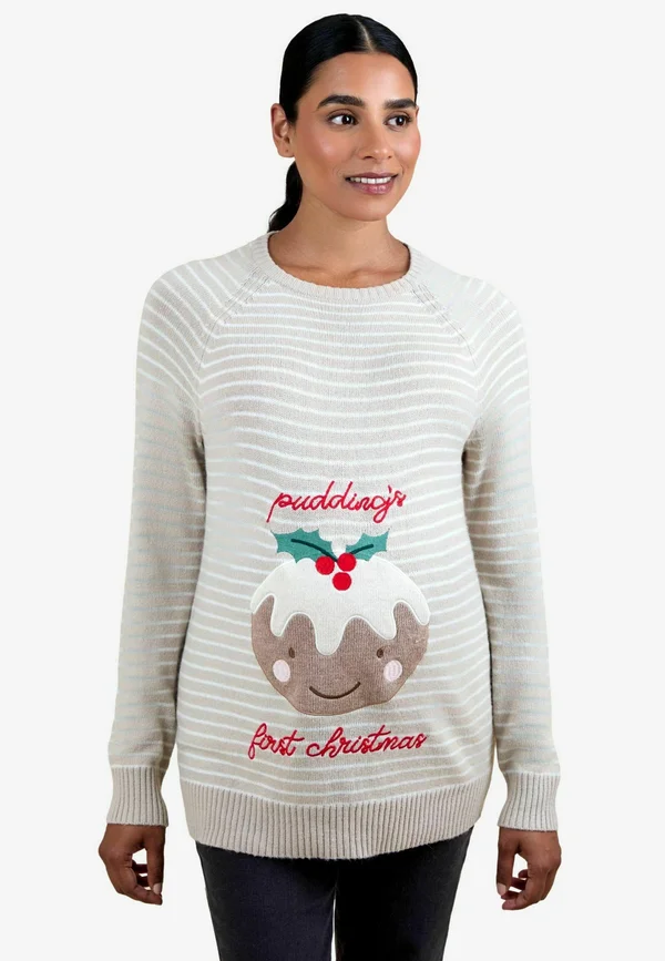 MATERNITY FIT - CHRISTMAS PUDDING - Strickpullover - grey