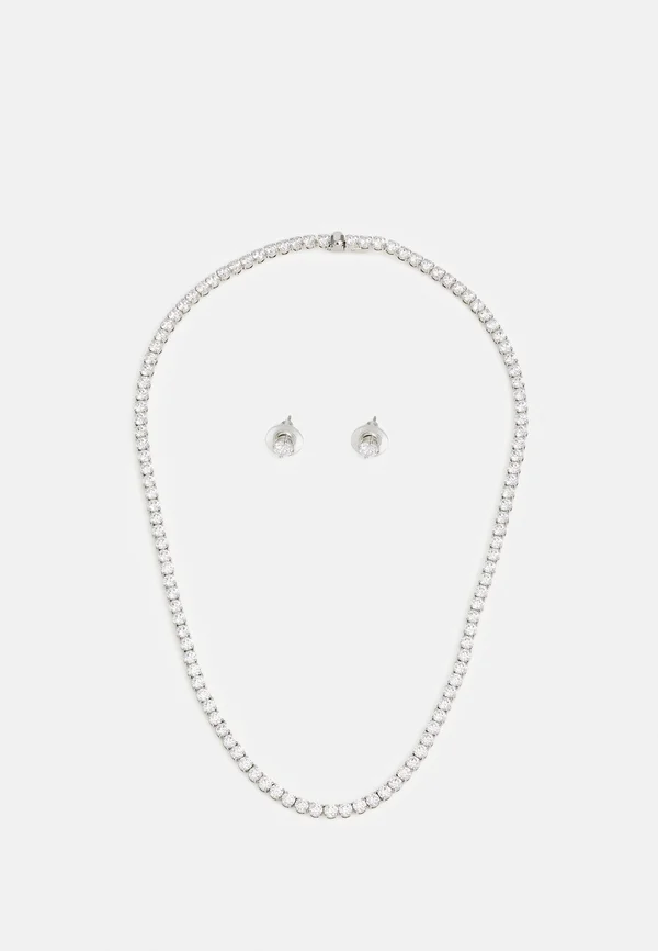 MATRIX TENNIS ROUND CUT SET - Ohrringe - silver-coloured