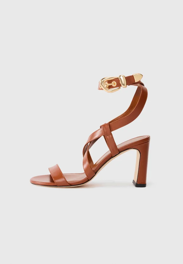 MAVEN - High Heel Sandalette - luxe saddle