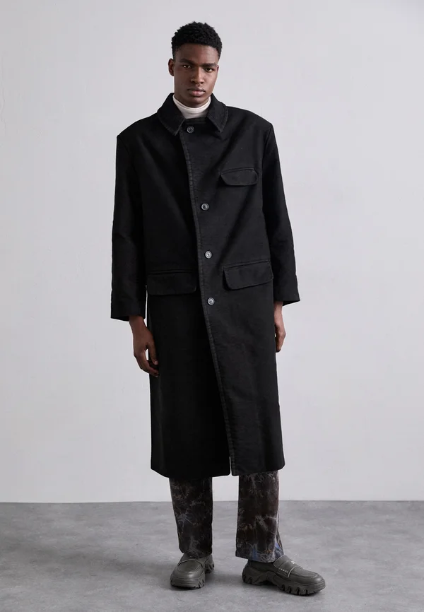 MAXI SINGLE BREASTED COAT - Klassischer Mantel - charcoal black