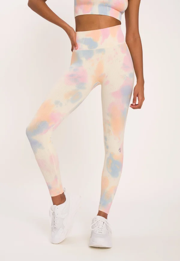 MAYA  - Tights - light silky yellow tie dye