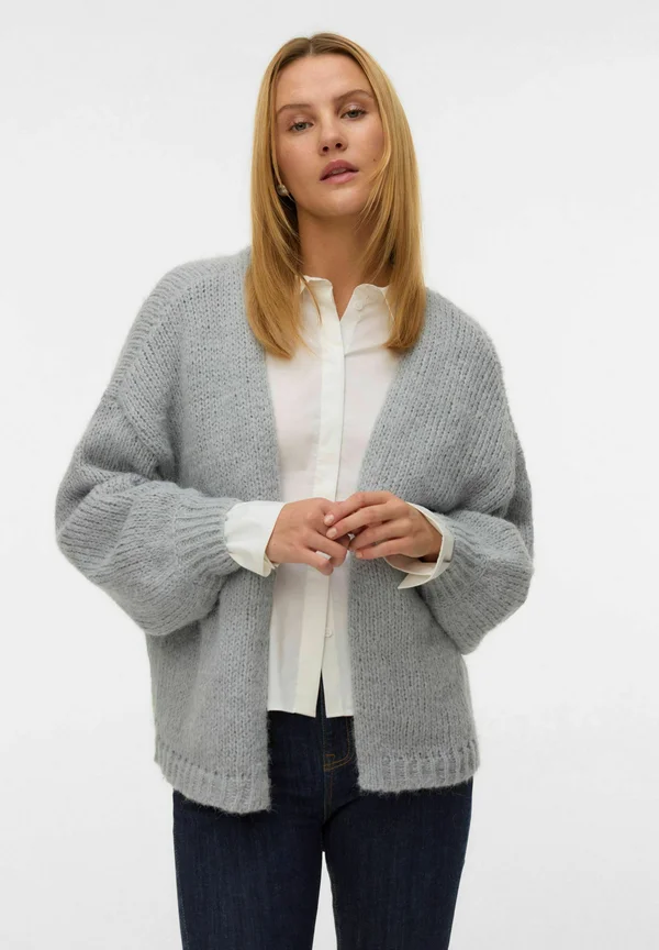 MAYBE OPEN NOOS - Strickjacke - light grey melange