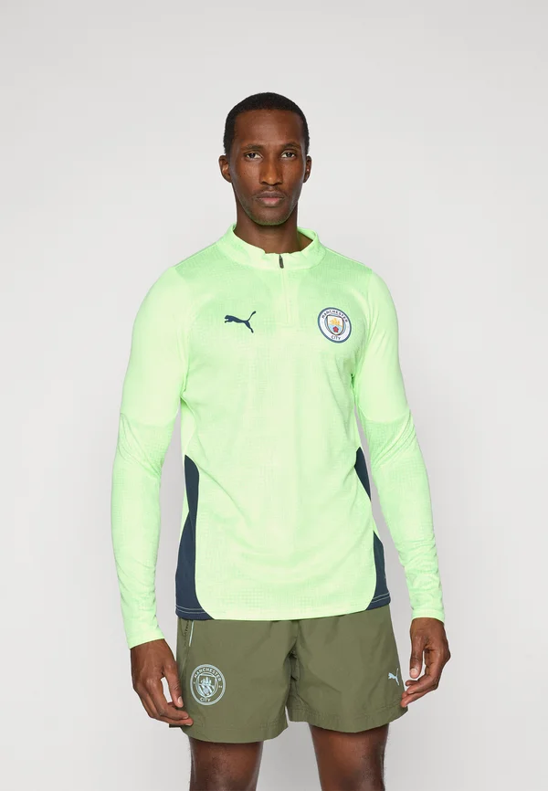 MCFC TRAINING 1/4 ZIP TOP - Vereinsmannschaften - fizzy apple/blue violet
