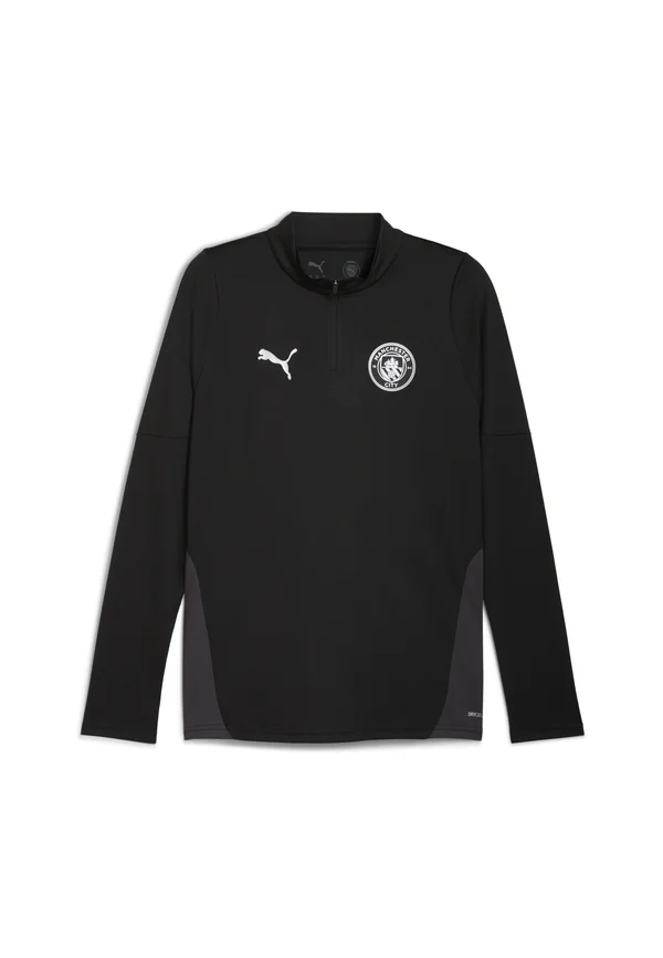 MCFC TRAINING 1/4 ZIP TOP - Vereinsmannschaften - puma black-puma silver