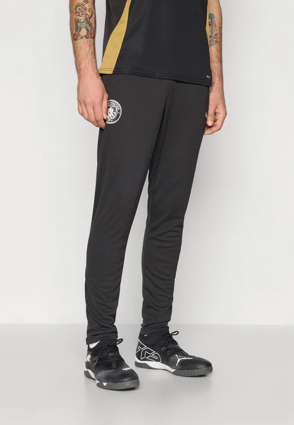 MCFC TRAINING PANTS POCKETS - Vereinsmannschaften - black/silver-coloured