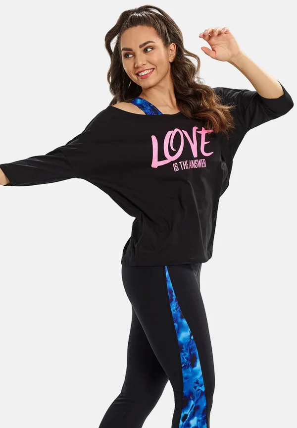 MCS001 ULTRA LIGHT - Langarmshirt - black/glitter/neon pink