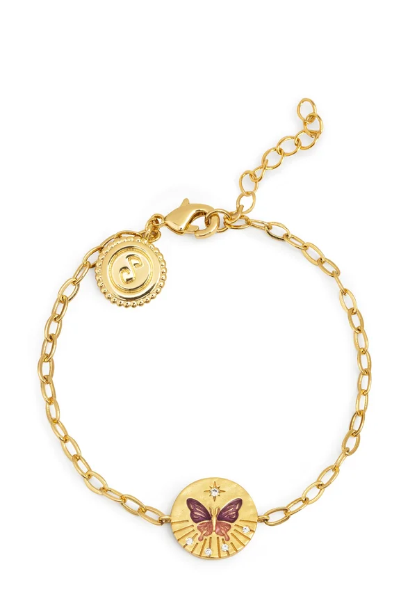 MEDALLION BUTTERFLY - Armband - gold-coloured