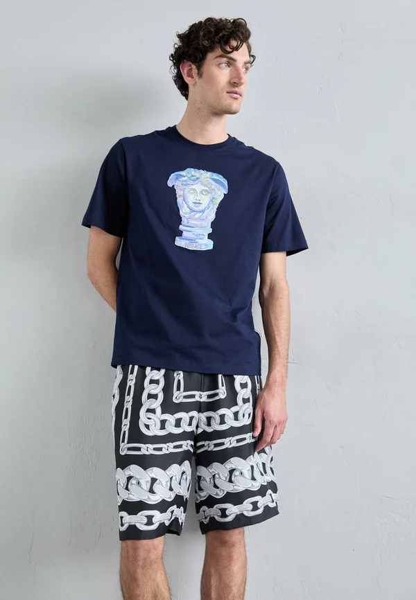 MEDUSA CHAINS PRINT  - Shorts - black/silver