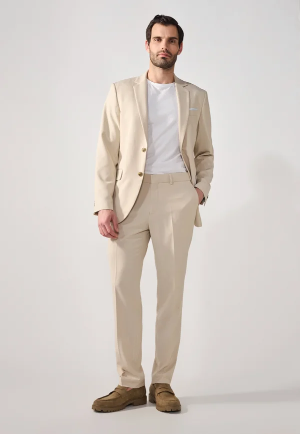 MELANGE BASIC SUIT - Anzug - light beige melange