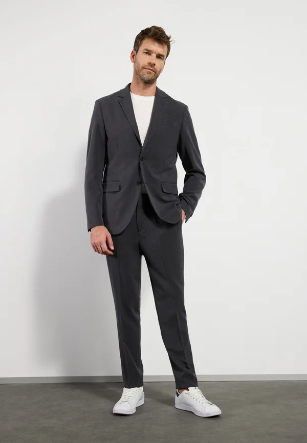 MELANGE BASIC SUIT - Anzug - mottled dark grey
