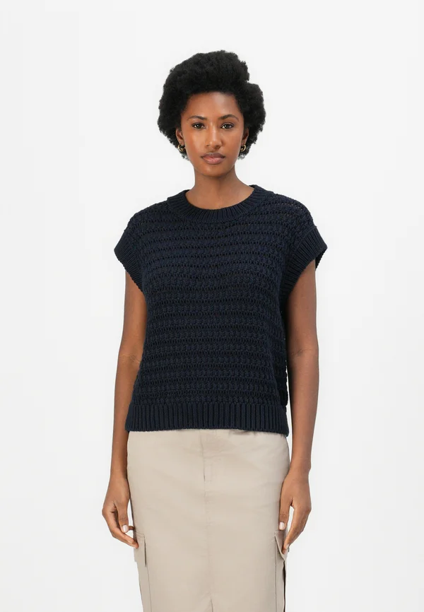 MELANIE SLEEVELESS  - Strickpullover - navy
