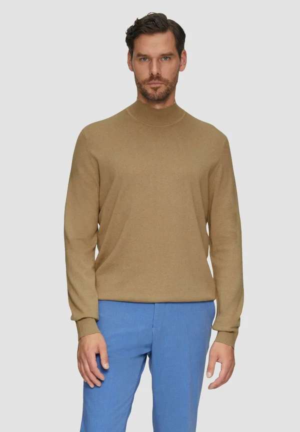 MELIERTER MIT TURTLENECK - Strickpullover - karamell