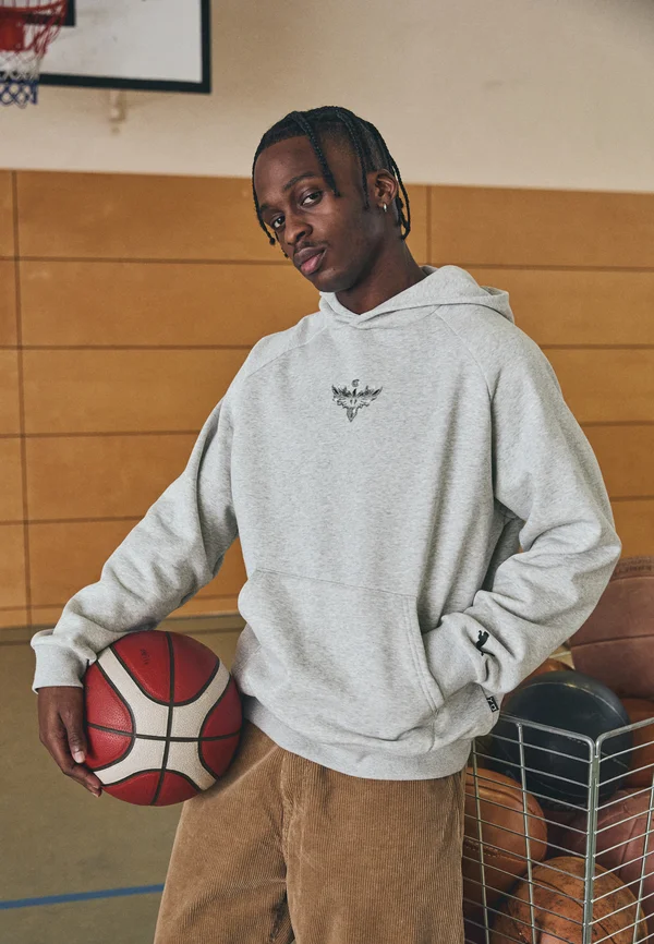 MELO ALWAYZ ON - Kapuzenpullover - light gray heather