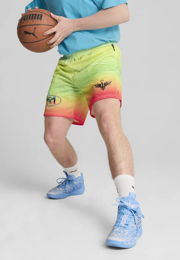 MELO LOVE BASKETBALL - Shorts - yellow alert