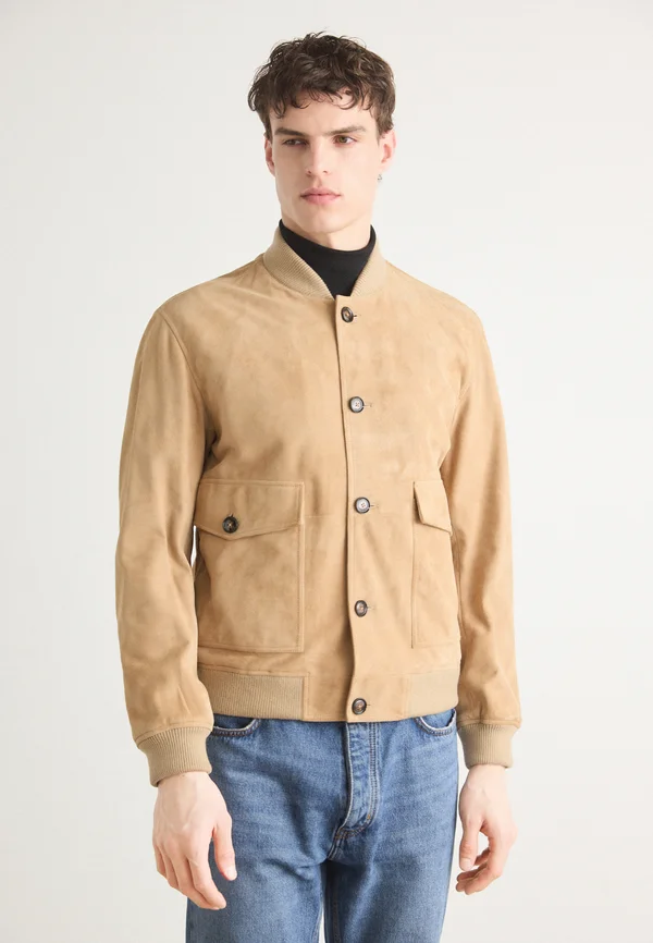 MELOT - Lederjacke - light beige