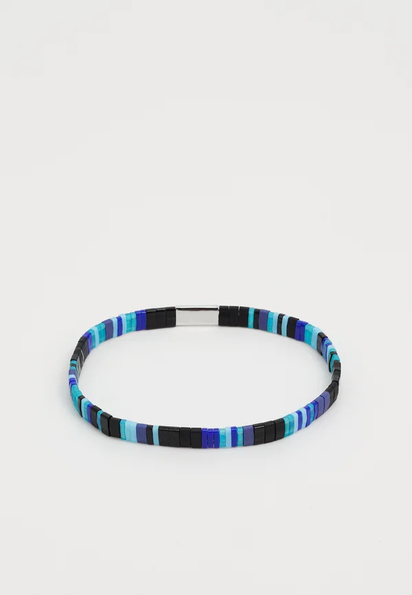 MEN BRACELET FLAT BEAD UNISEX - Armband - blue