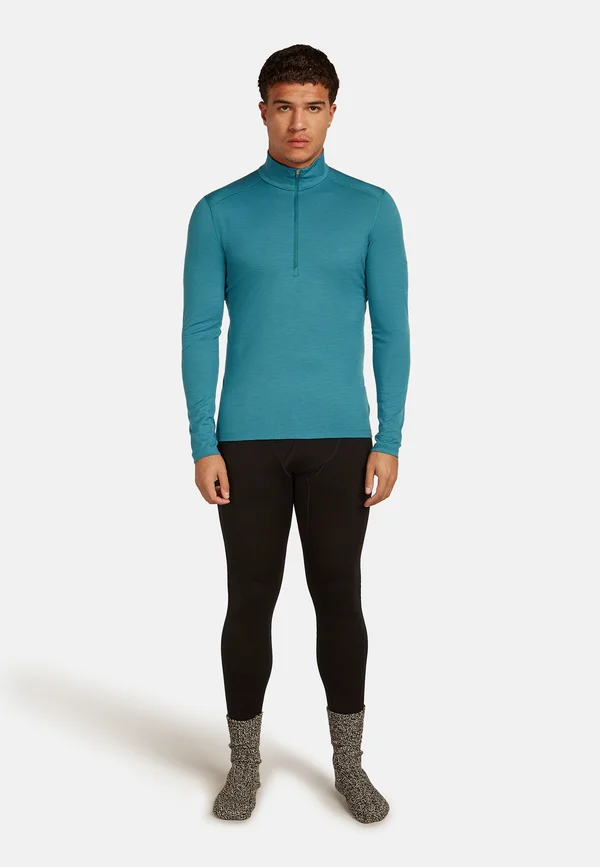 MEN HALF ZIP - Unterhemd/-shirt - topaz