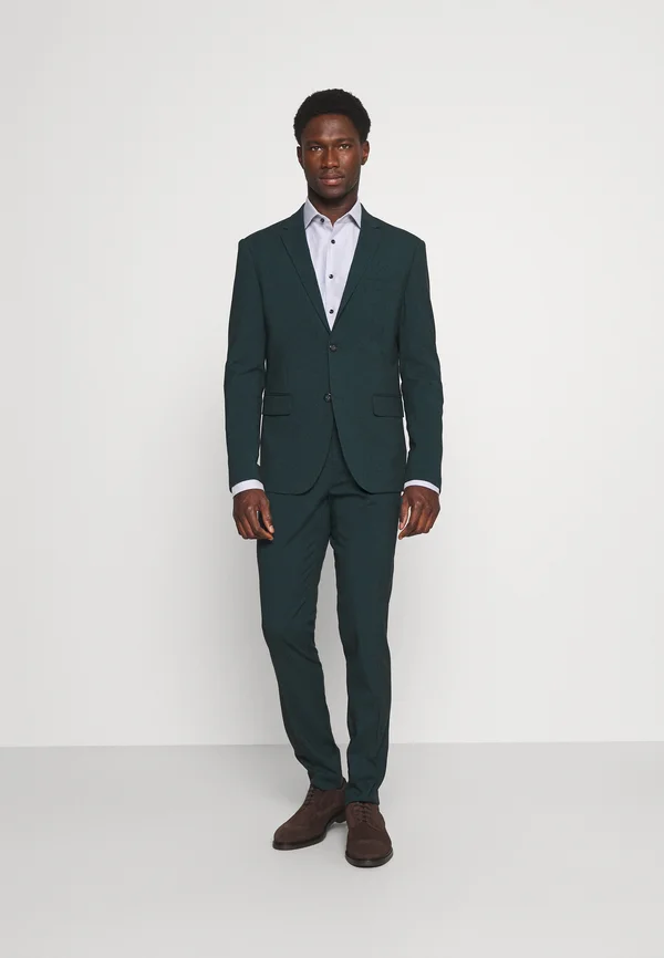 MEN SUIT - Anzug - bottle green melange