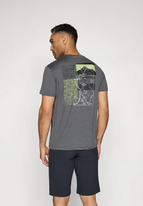 MEN TECH LITE TEE INFOGRAPHIC - Sport T-Shirt - obsidian