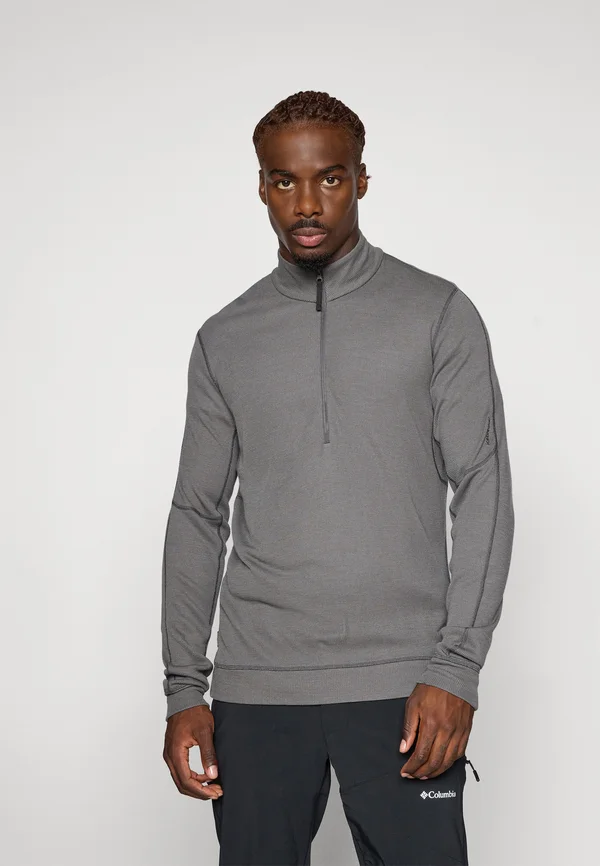 MEN WANDER HALF ZIP - Strickpullover - obsidian