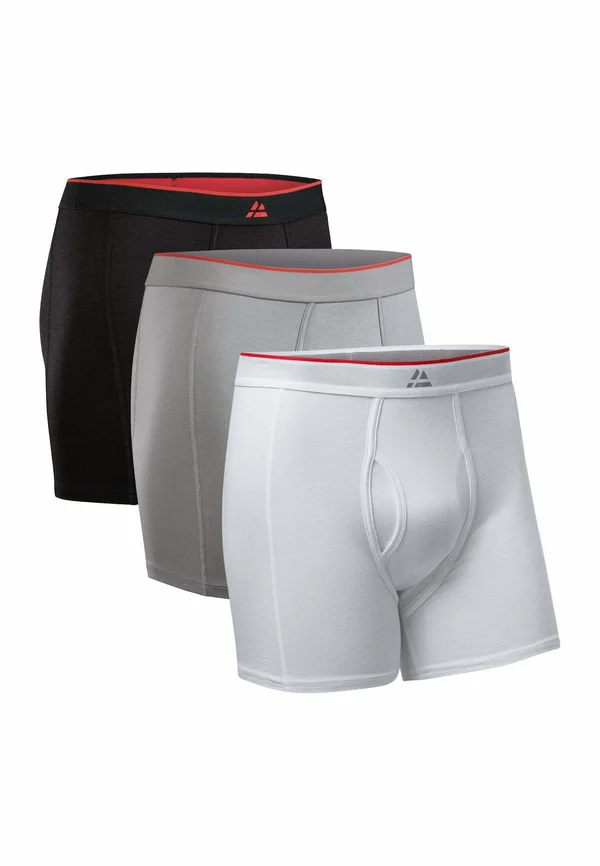 MEN'S BAMBOO TRUNKS W/FLY 3-PACK - Panties - black grey white