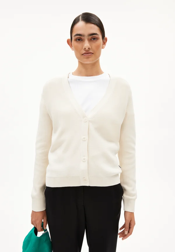 MENAAL LINKS - Strickjacke - oatmilk