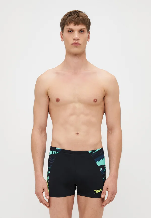MENS END MAX SPLICE - Badehose Pants - black/hyper yellow