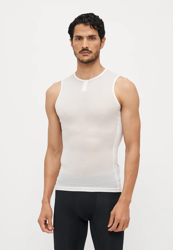 MENS LIGHTWEIGHT BASE LAYER SLEEVELESS - Top - white