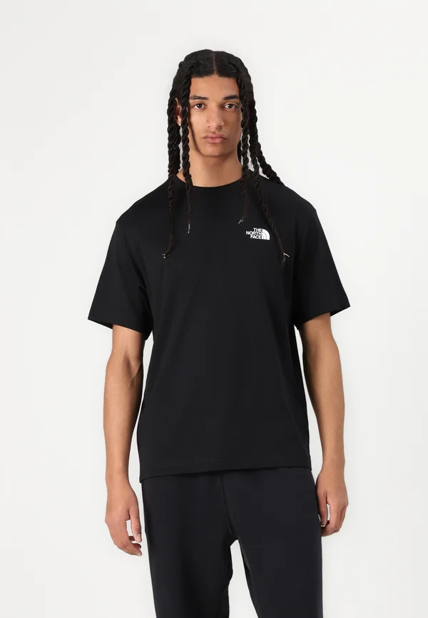 MENS TEE RELAXED BOX - T-Shirt print - black/white/metal pink