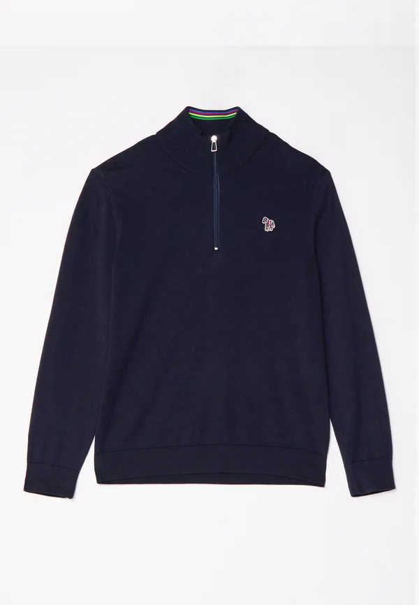 MENS ZIP NECK - Strickpullover - blue