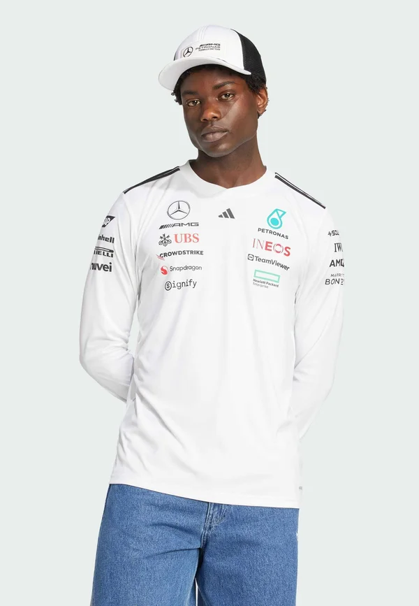 MERCEDES - AMG PETRONAS FORMULA ONE TEAM DRIVER LONG SLEEVE WHITE MEN - Langarmshirt - white   black