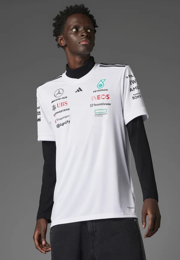 MERCEDES - AMG PETRONAS FORMULA ONE TEAM DRIVER WHITE MEN - T-Shirt print - white   black