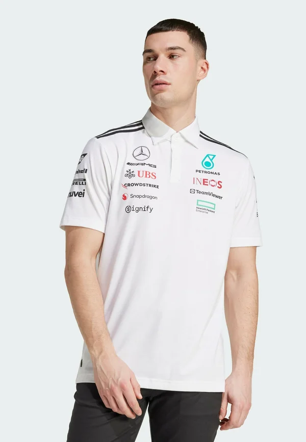 MERCEDES - AMG PETRONAS FORMULA ONE TEAM WHITE MEN - Poloshirt - white melange   black