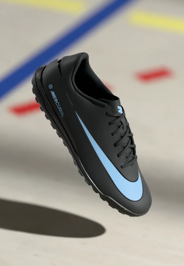 MERCURIAL VAPOR 16 CLUB TF - Rasen-Fußballschuhe - black/ice blue