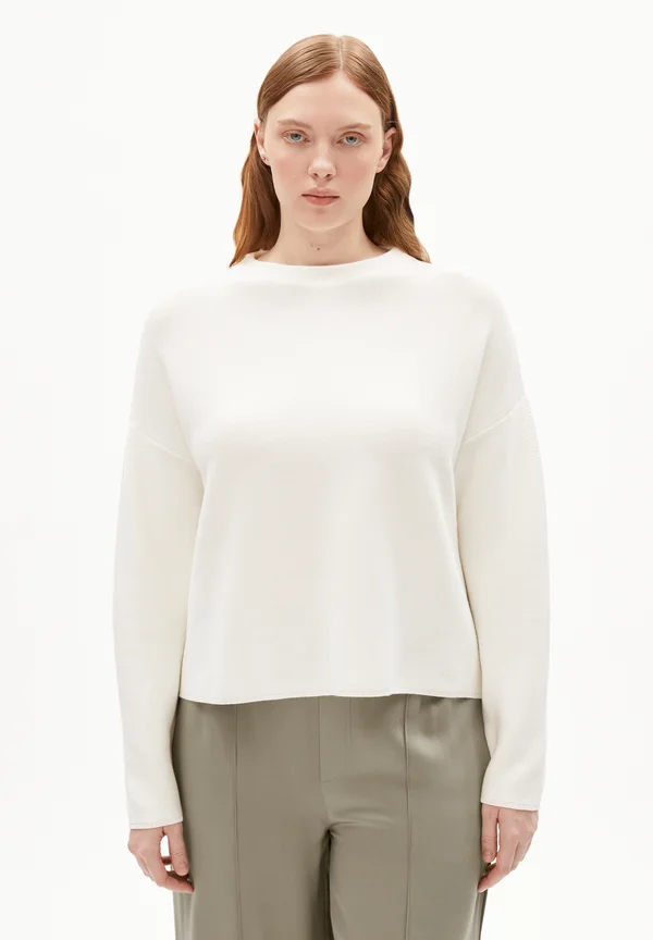 MERINAA - Strickpullover - light oatmilk