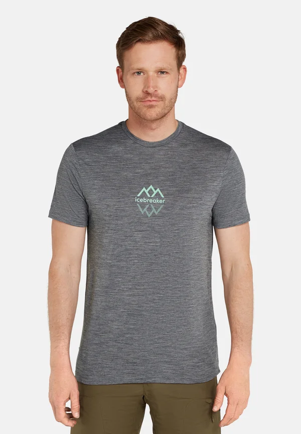 MERINO 150 LIGHT WEIGHT TECH LITE GRAPHIC - T-Shirt print - gritstone hthr