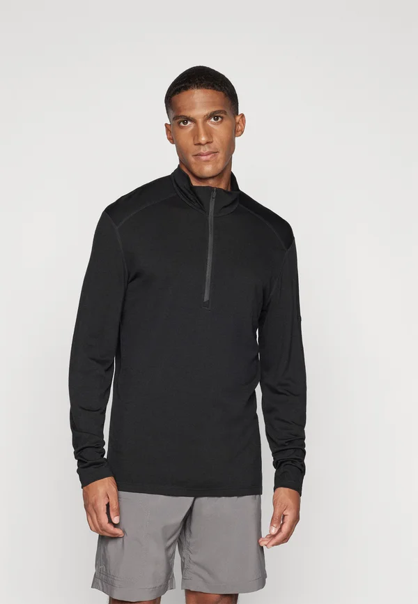 MERINO 200 MID WEIGHT OASIS HALF ZIP - Strickpullover - black