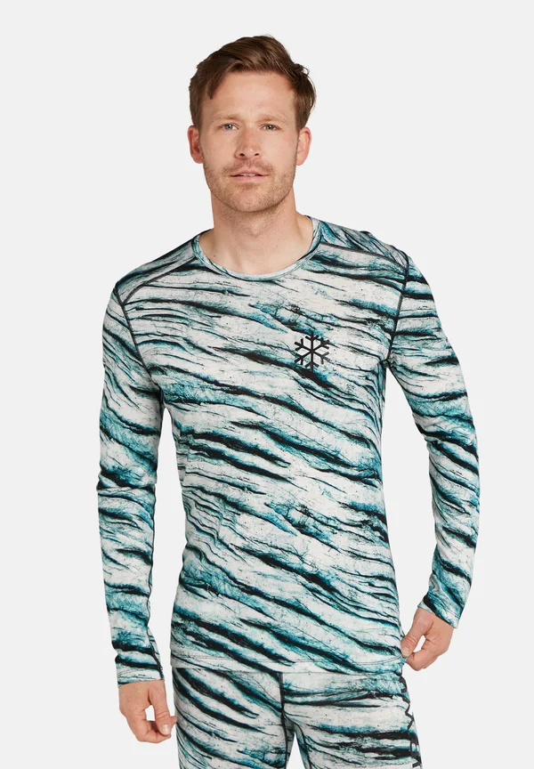 MERINO 200 MID WEIGHT OASIS PROTECT OUR WINTERS - Unterhemd/-shirt - snow aop