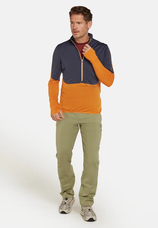 MERINO 200 MID WEIGHT  REAL FLEECE DESCENDER  HALF ZIP - Langarmshirt - graphite ray feldsar cb