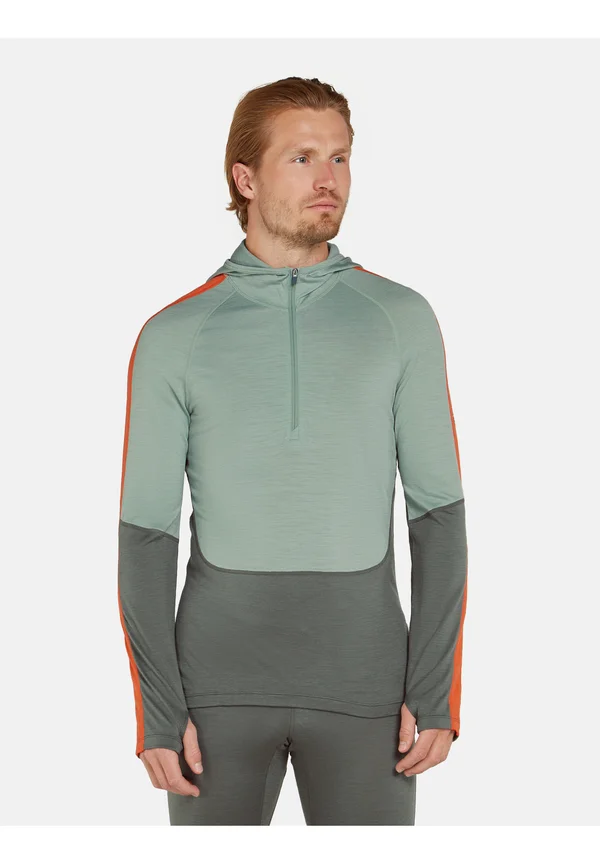 MERINO 200 MID WEIGHT SONEBULA HALF ZIP HOODIE - Langarmshirt - galaxy moss blaze cb