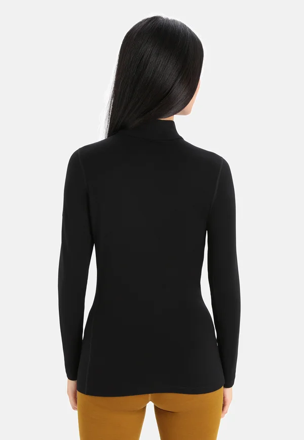 MERINO 260 MID WEIGHT TECH TURTLENECK - Langarmshirt - BLACK