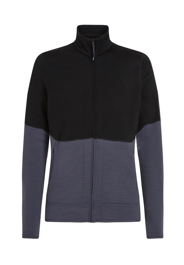 MERINO 400 HEAVY WEIGHT  REAL FLEECE DESCENDER  ZIP - Fleecejacke - black graphite cb